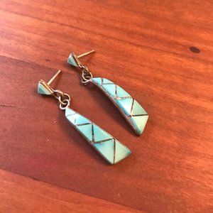 Native Vintage Silver and Turquoise earrings